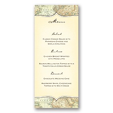 Travelers Tales - Menu Card