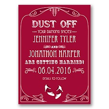 Dancing Shoes - Apple - Save the Date Postcard