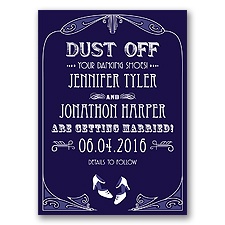 Dancing Shoes - Lapis - Save the Date Postcard