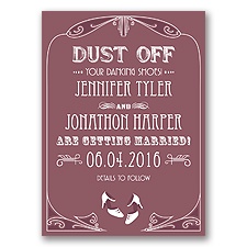 Dancing Shoes - Rosewood - Save the Date Postcard
