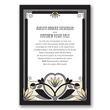 Deco Garden - Black - Invitation