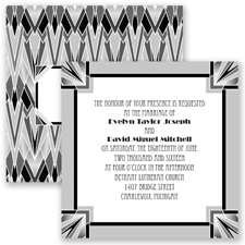 Flappers Delight - Black - Invitation