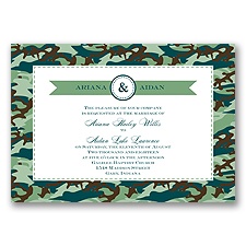 Camo Cutie - Clover - Invitation