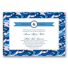 Camo Cutie - Cornflower - Invitation