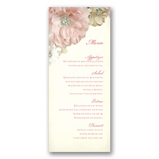 Perfect Petals - Menu Card