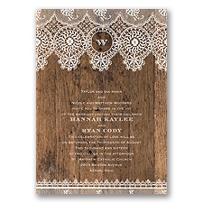 Barnwood & Lace - Invitation