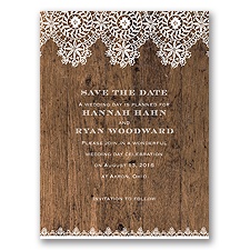 Barnwood & Lace - Save the Date