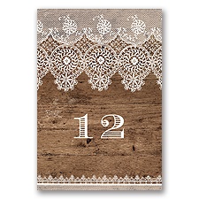 Barnwood & Lace - Table Number