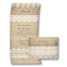 Country Lace - Seal and Send Invitation