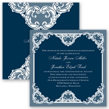 Love Lace - Peacock - Invitation