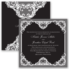 Love Lace - Black - Invitation