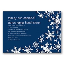 Snowflake Melody - Marine - Invitation