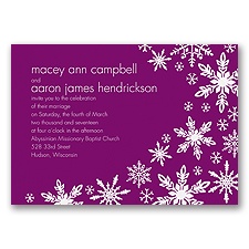 Snowflake Melody - Sangria - Invitation
