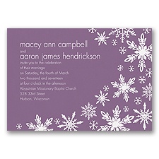 Snowflake Melody - Wisteria - Invitation