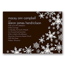Snowflake Melody - Chocolate - Invitation