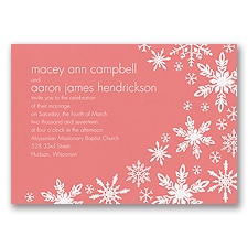 Snowflake Melody - Coral Reef - Invitation