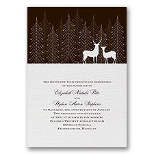Winter Majesty - Chocolate - Invitation