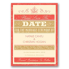 Autumn Typography - Save the Date