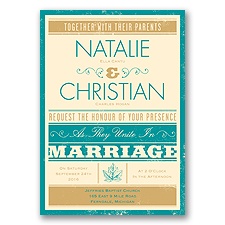 Autumn Typography - Malibu - Invitation