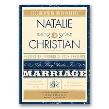 Autumn Typography - Marine - Invitation