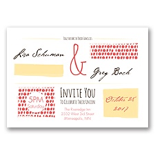 Flirty Fall Fling - Guava - Invitation