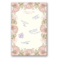 Perfect Petals Guest Signature Mat - Guest Book Alternative