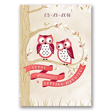Owl You Need is Love - Guava - Invitation