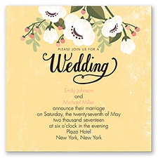 Poppies ala Pastel - Buttercream - Invitation
