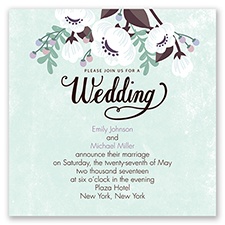 Poppies ala Pastel - Sea Glass - Invitation