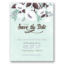 Poppies ala Pastel - Sea Glass - Save the Date