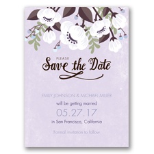 Poppies ala Pastel - Soft Violet - Save the Date