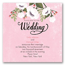 Poppies ala Pastel - Pink Blossom - Invitation