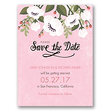 Poppies ala Pastel - Pink Blossom - Save the Date