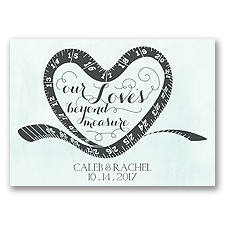 Love Beyond Measure - Sea Glass - Save the Date Magnet