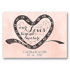 Love Beyond Measure - Orange Chiffon - Save the Date Magnet