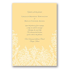 Garden Lace - Buttercream - Invitation