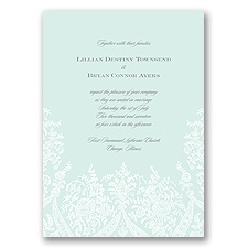 Garden Lace - Sea Glass - Invitation