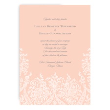 Garden Lace - Orange Chiffon - Invitation