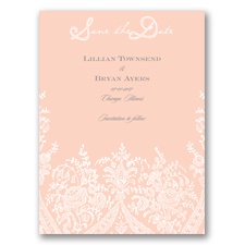 Garden Lace - Orange Chiffon - Save the Date