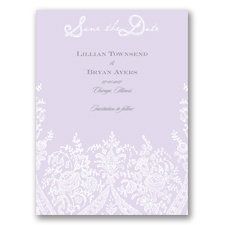 Garden Lace - Soft Violet - Save the Date