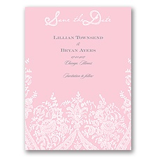 Garden Lace - Pink Blossom - Save the Date