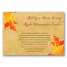 Mystic Maple Leaves - Invitation