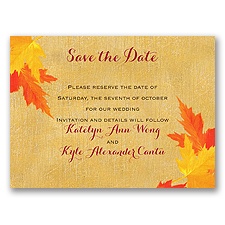 Mystic Maple Leaves - Save the Date