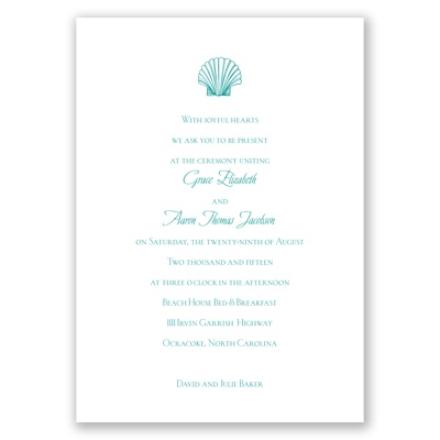 Beach Elements - Jade - Invitation