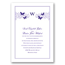 Butterfly Swirl - Regency - Invitation