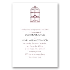 Cozy Charm - Rosewood - Invitation