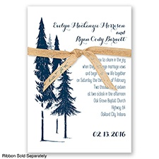Forest Romance - Peacock - Invitation