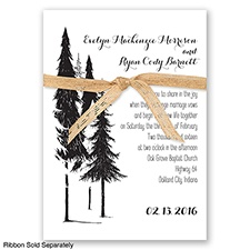 Forest Romance - Black - Invitation
