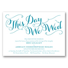Gracefully Wed - Malibu - Invitation