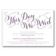 Gracefully Wed - Wisteria - Invitation